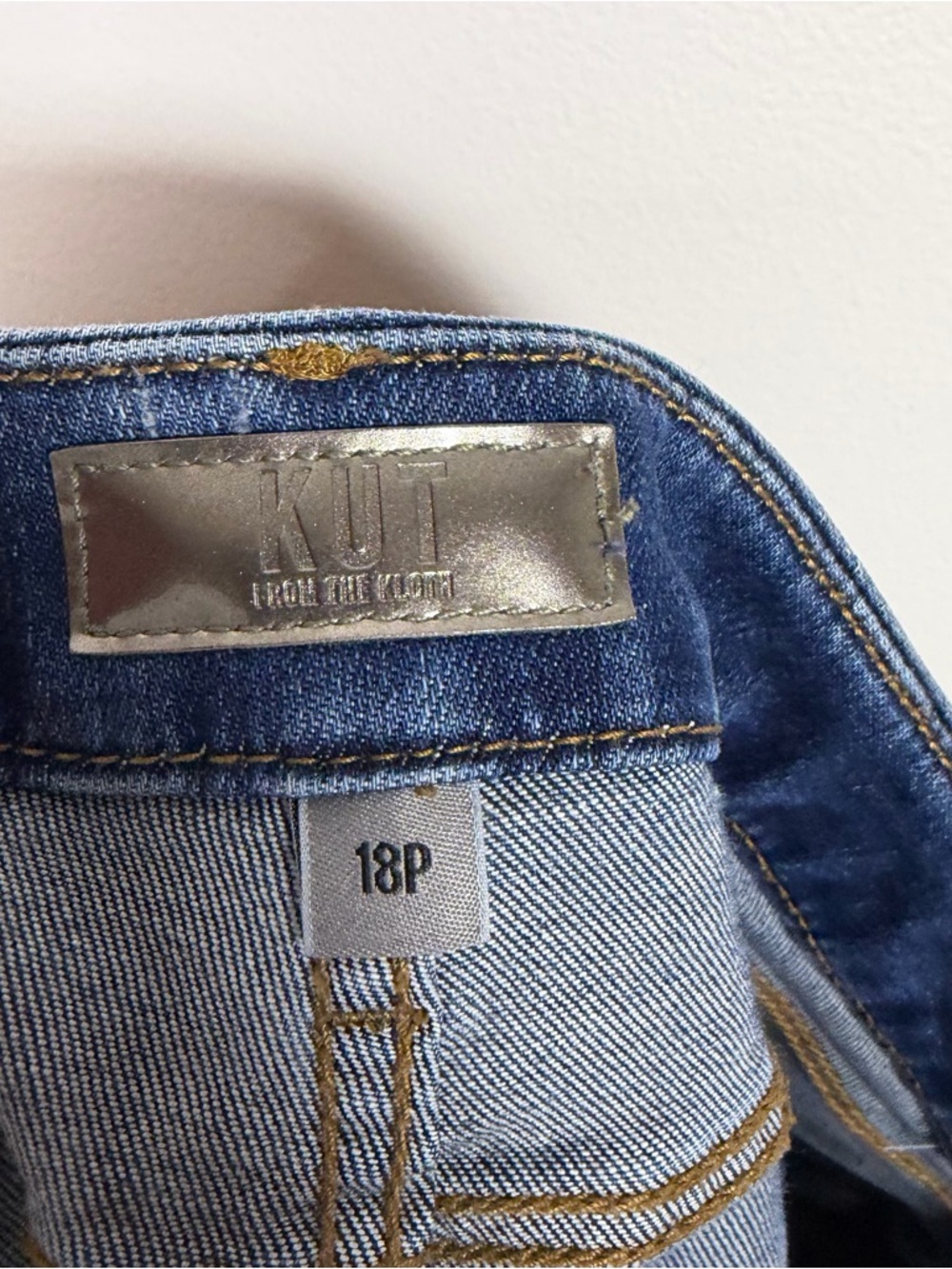 Kut From The Kloth Meg Fab Ab Wide Leg High Rise Blue Jeans Womens Size 18P - Picture 6 of 7
